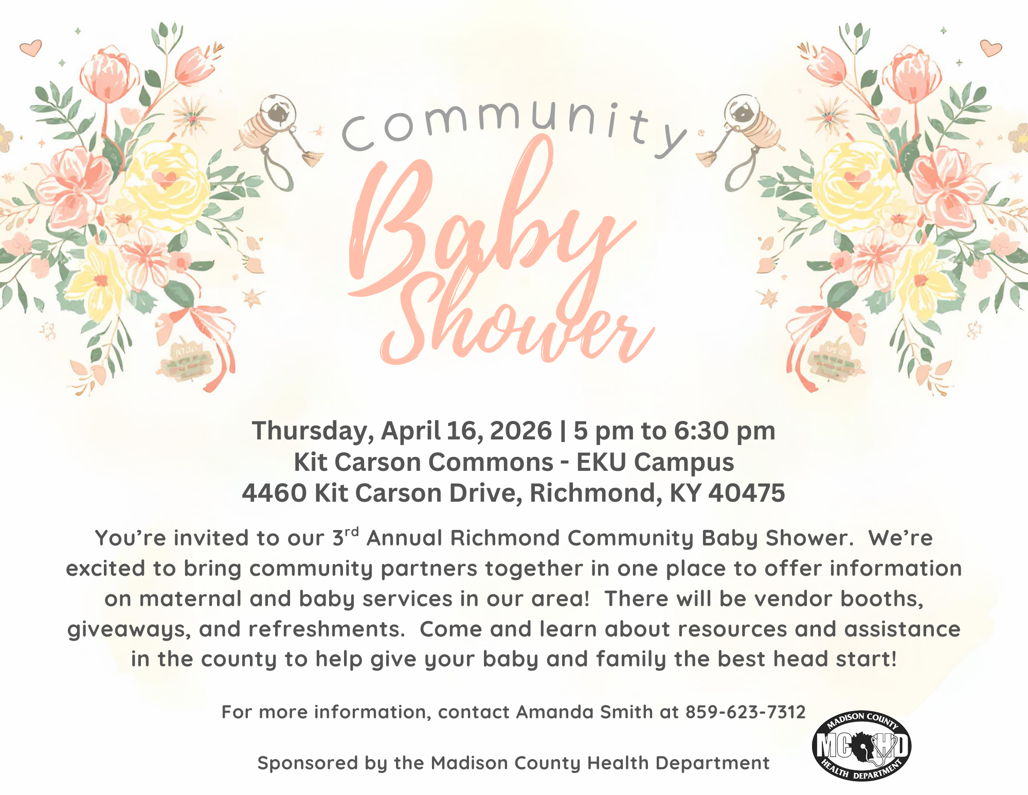 Community Baby Shower announcement